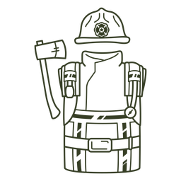 Feuerwehrmann Uniformschlag PNG-Design