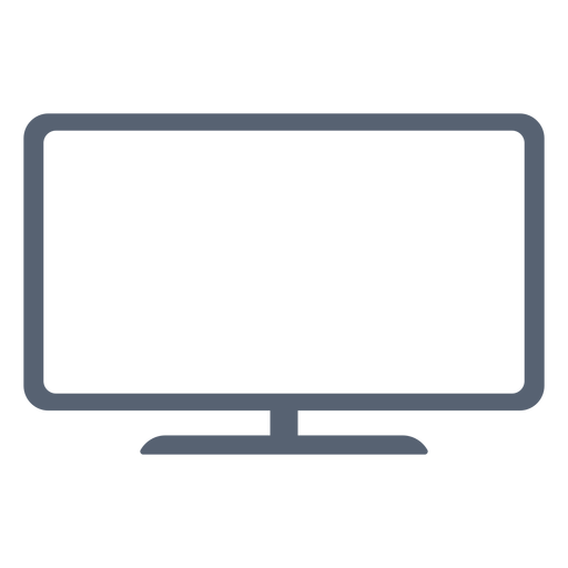 Flaches Fernsehsymbol PNG-Design