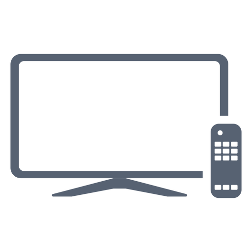 Flaches Fernsehfernbedienungssymbol PNG-Design