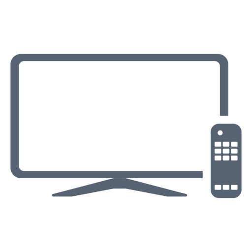 Flat television remote control icon PNG Design