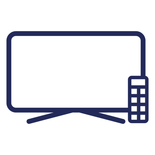 Flaches Fernsehfernbedienungshub-Symbol PNG-Design