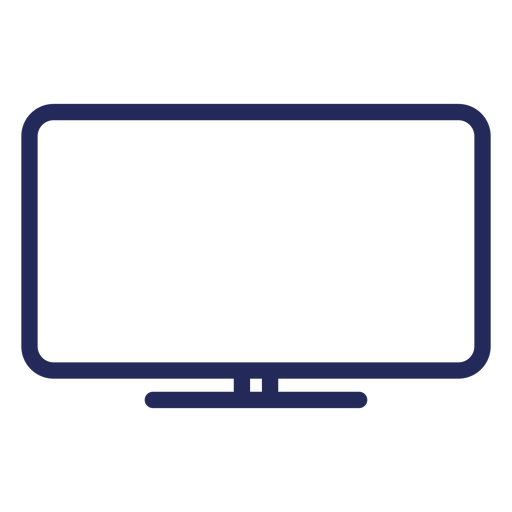 Flaches Fernsehstrichsymbol PNG-Design