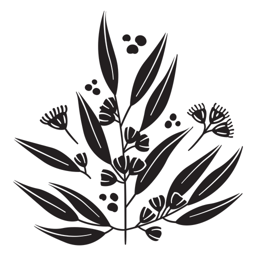 Blumen pflanzen schwarze Pflanze PNG-Design