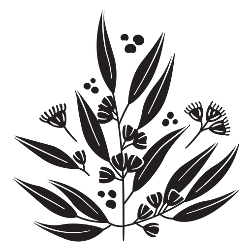 Flores planta planta negra Diseño PNG