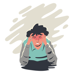 Frustrated man character PNG Design