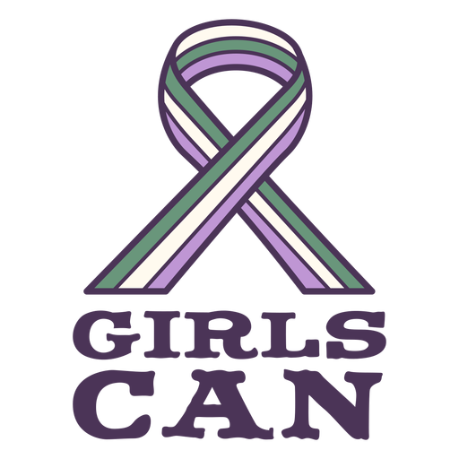 Girls can badge PNG Design