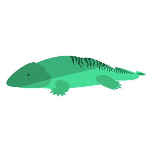 Green primitive amphibian flat PNG Design