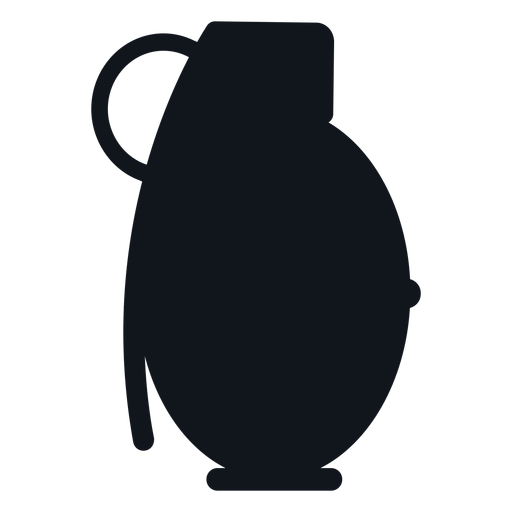 Grenade weapon silhouette PNG Design