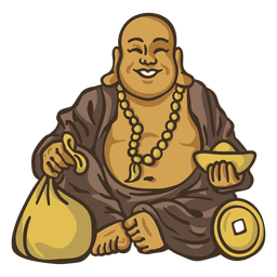 Ilustração de Buda feliz Desenho PNG