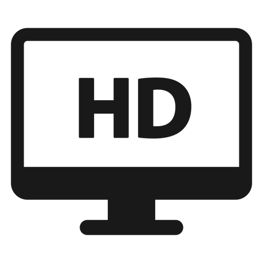 HD-Monitor schwarz PNG-Design