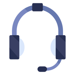 Icono plano de auriculares Diseño PNG