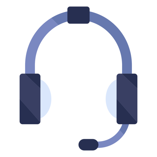 Ícone plano de fones de ouvido Desenho PNG