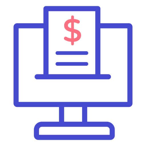 Health insurance computer stroke icon PNG Design