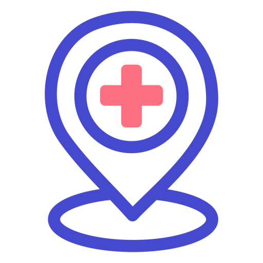 Hospital location stroke icon