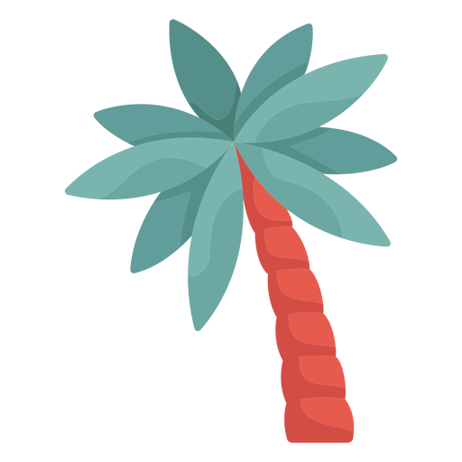 Ilustración de palmera inclinada Diseño PNG