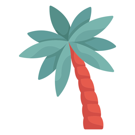 Ilustraci?n de palmera inclinada Diseño PNG