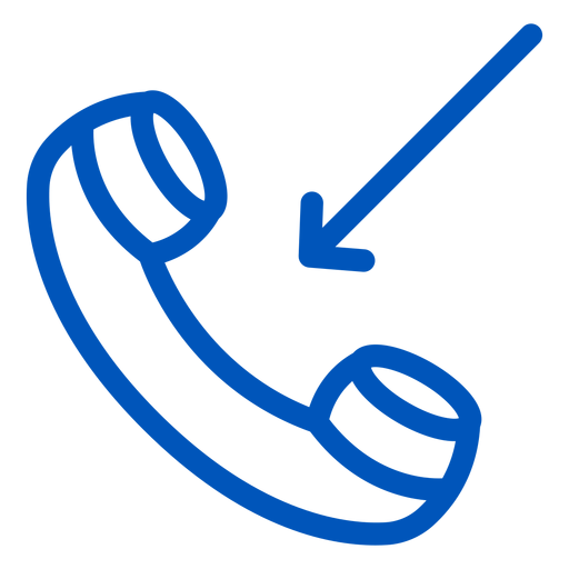 Incoming call stroke icon PNG Design