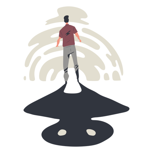 Lost man character PNG Design