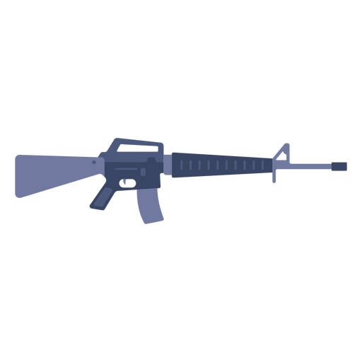 Sturmgewehr M16 flach PNG-Design
