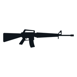 Silueta de rifle de asalto M16 Diseño PNG