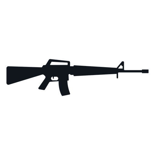 M16 assault rifle silhouette PNG Design
