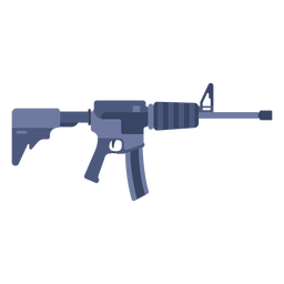 Machine gun flat PNG Design