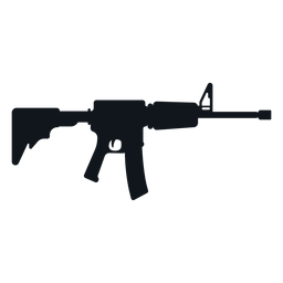 Maschinengewehr-Silhouette PNG-Design
