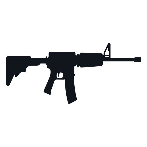 Machine gun silhouette - Transparent PNG & SVG vector file