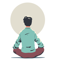 Man doing yoga character PNG Design