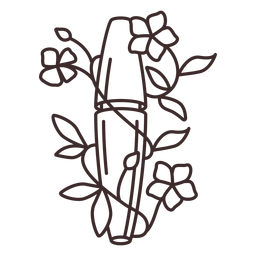 Rímel maquiagem floral traço Desenho PNG