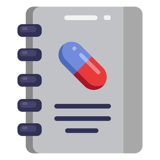 Medical notebook icon PNG Design