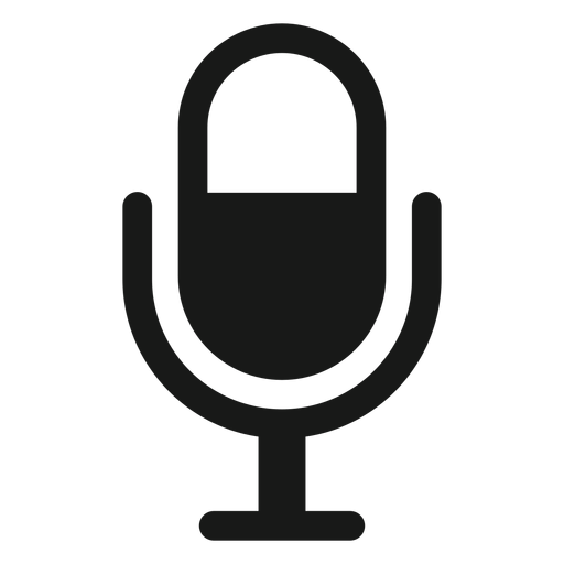 Mikrofonsymbol schwarz PNG-Design
