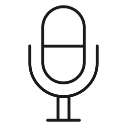 Trazo de icono de micrófono Diseño PNG