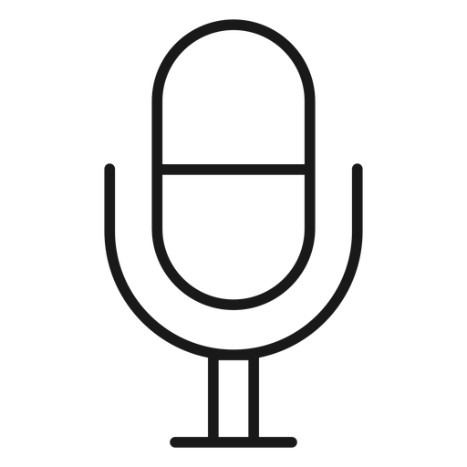 Mikrofon Symbol Strich PNG-Design