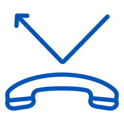 Icono de trazo de llamada perdida Diseño PNG