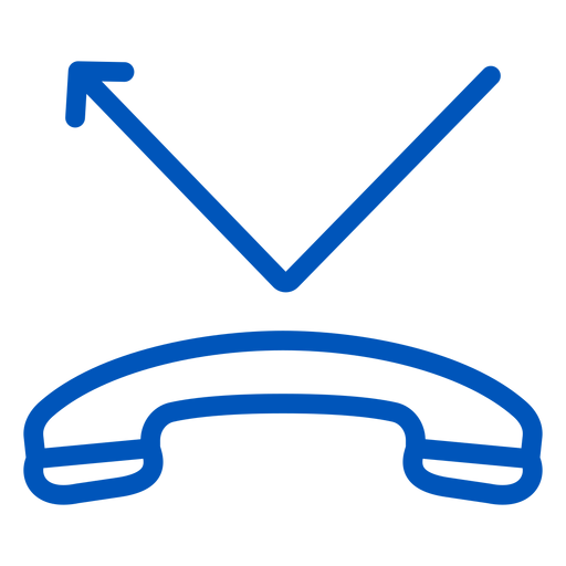 Icono de trazo de llamada perdida Diseño PNG