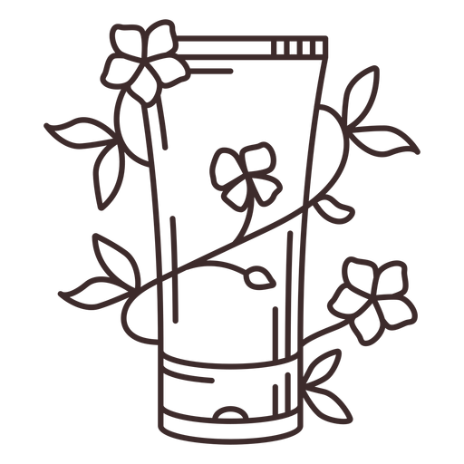 Feuchtigkeitscreme Creme Blumenstrich PNG-Design