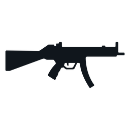 MP5-Maschinengewehr-Silhouette PNG-Design Transparent PNG