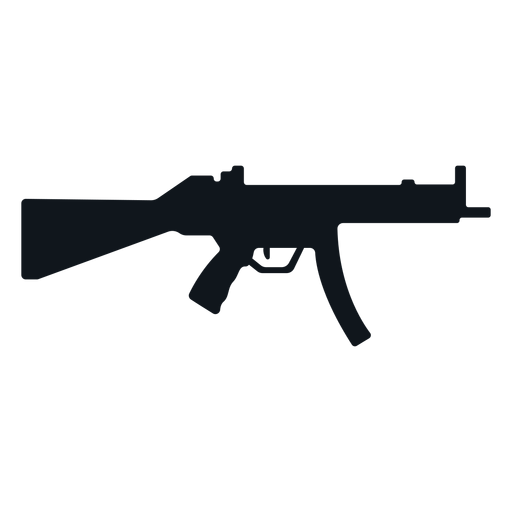 MP5-Maschinengewehr-Silhouette PNG-Design