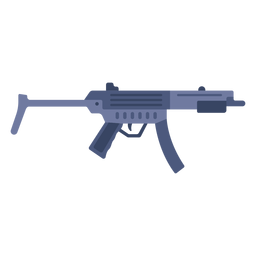 MP5-Maschinenpistole flach PNG-Design Transparent PNG