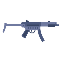 Mp5 sub machine gun flat PNG Design