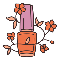 Nagellack-Blumenillustration PNG-Design
