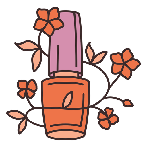 Ilustração floral de esmalte de unha - Baixar PNG/SVG Transparente
