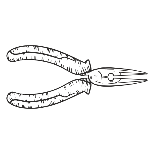 Needle nose pliers hand drawn PNG Design