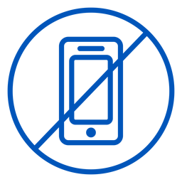 Ningún icono de trazo de teléfono celular Diseño PNG