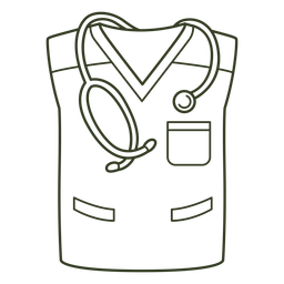 Enfermera uniforme trazo Diseño PNG
