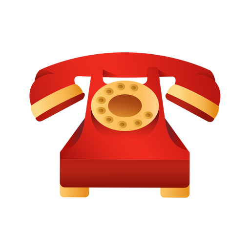 Alte rote Telefonillustration PNG-Design