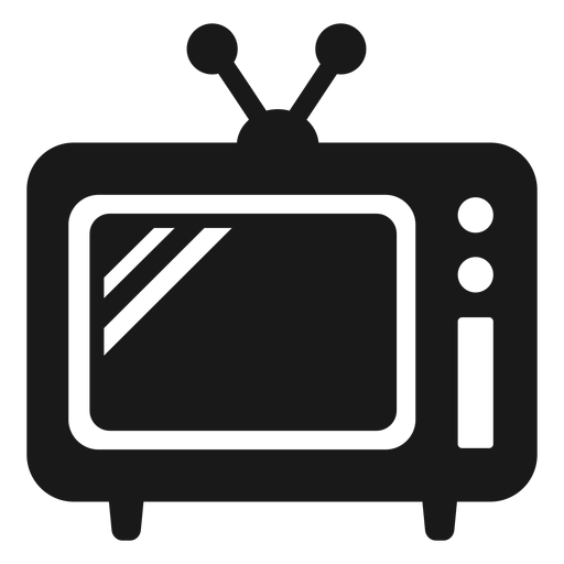 Viejo televisor negro Diseño PNG