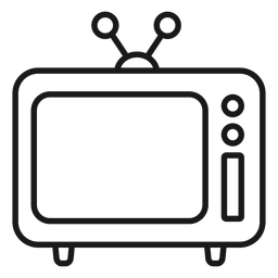 Viejo golpe de televisión Diseño PNG