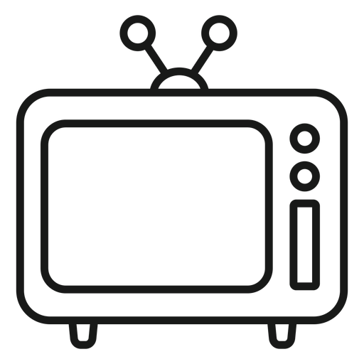 Alter Fernsehschlag PNG-Design